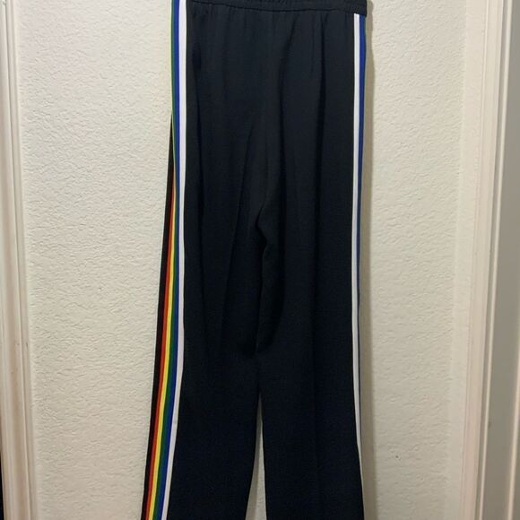 NWOT Zara Women’s Flowing Rainbow Rib Striped Elastic Waist Trousers Pride XS - Picture 7 of 11